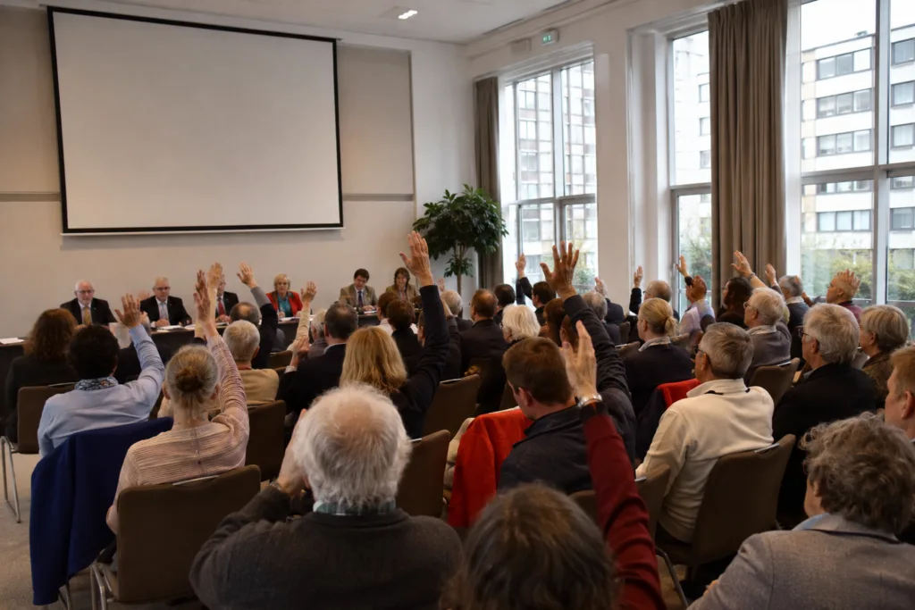 Vote en assemblée générale pour une copropriété à Bruxelles